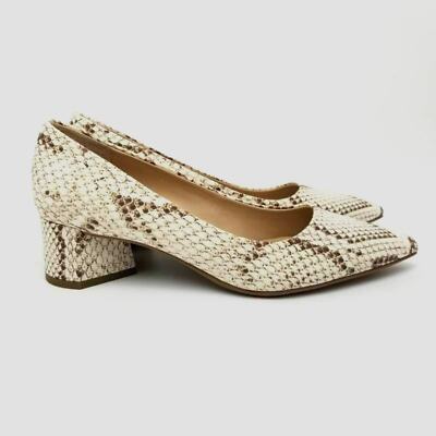 Franco Sarto Womens Global Faux Leather Snake Print Low Heels Shoes Size 7.5 M
