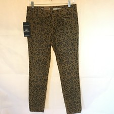 DKNY Donna Karen Sz 02 Brown Cheetah Print Jeans Jeggings Very Slim Fit Low Rise | eBay