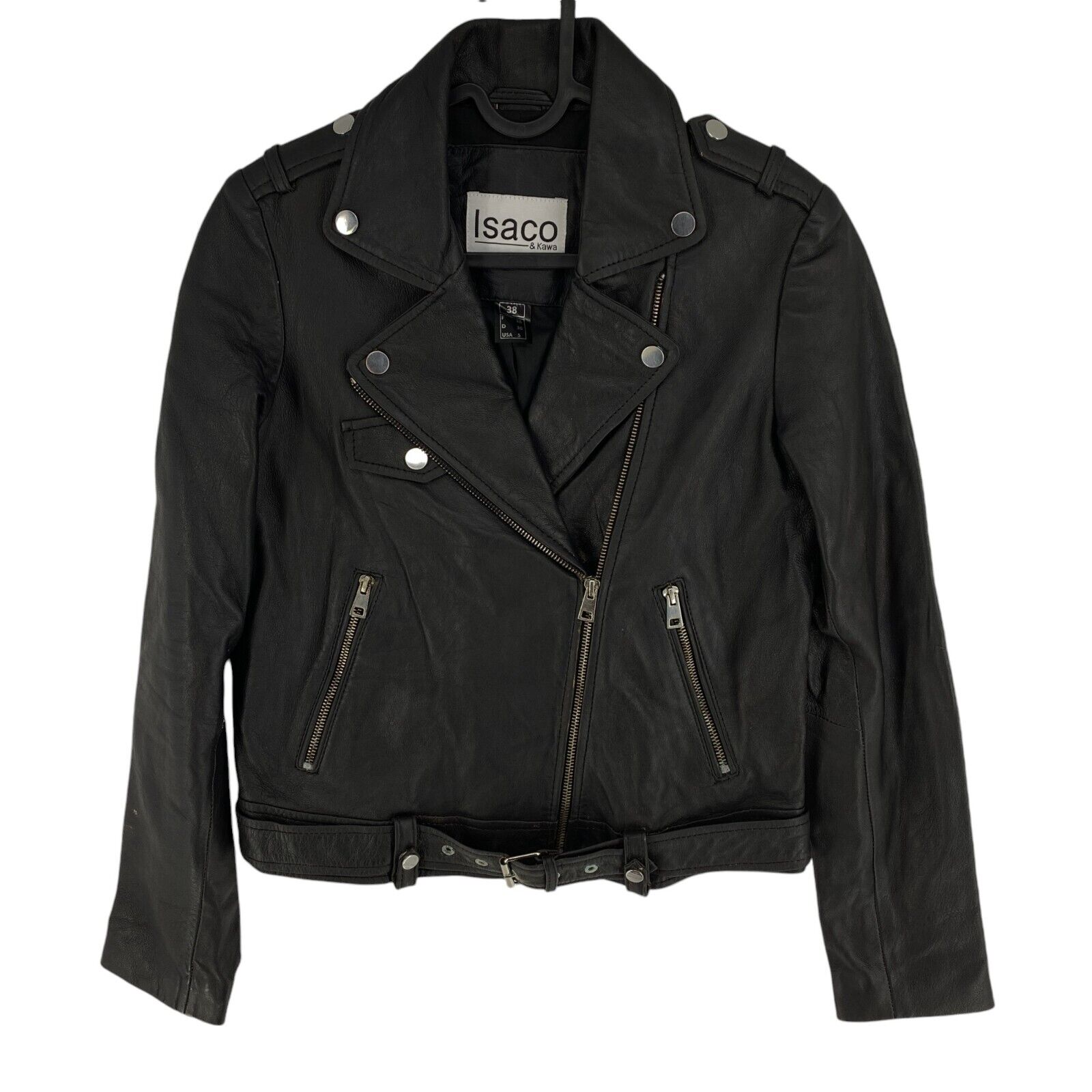 Isaco & Kawa Women Black Leather Biker Jacket Size S | eBay Isaco & Kawa Women Black Leather Biker Jacket Size S | eBay