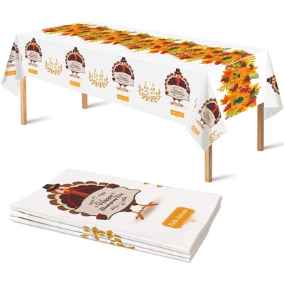 OHOME 3 Pack Thanksgiving Tablecloth Disposable - Fall Thanksg...
