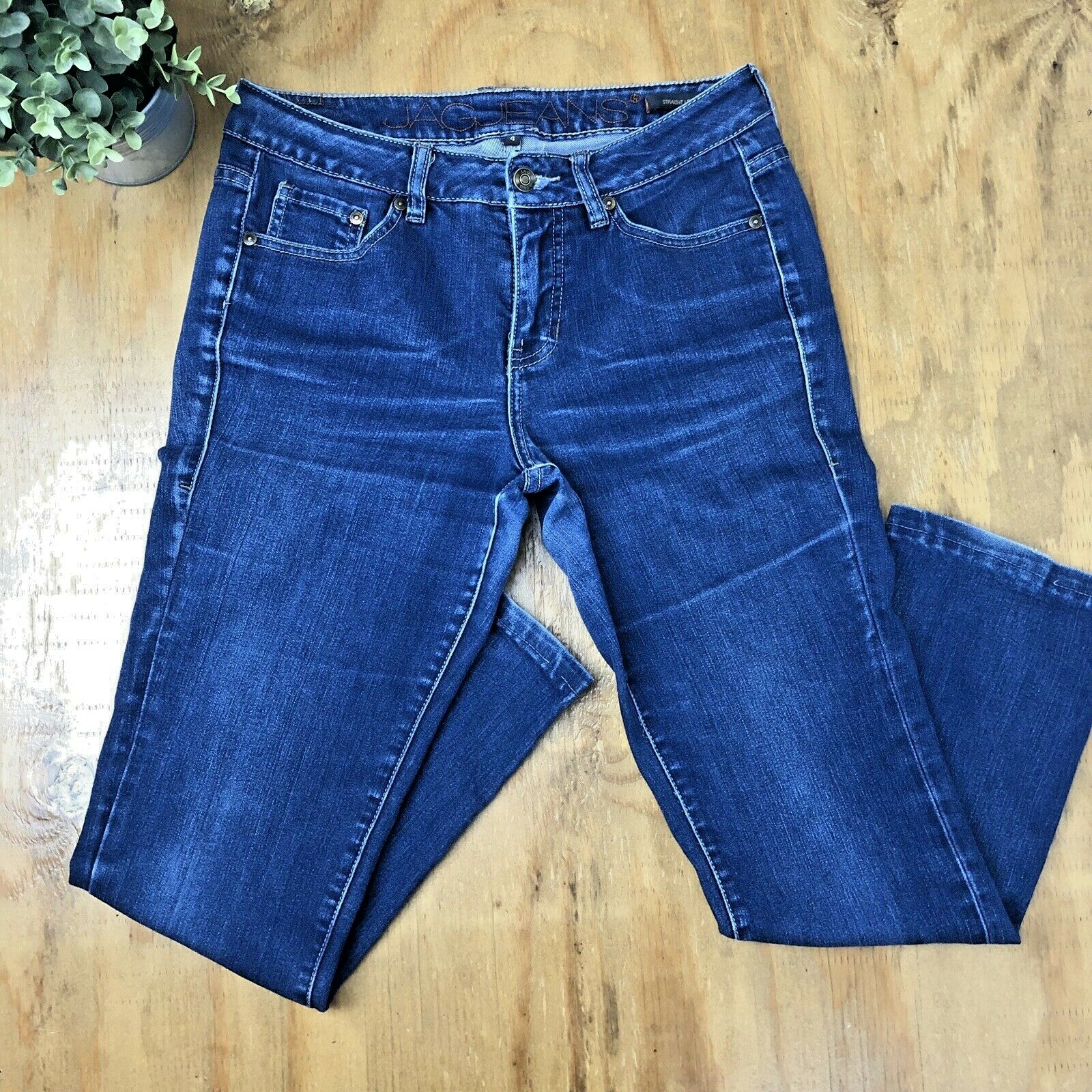 JAG Jeans Women's Mid Rise Straight Leg 