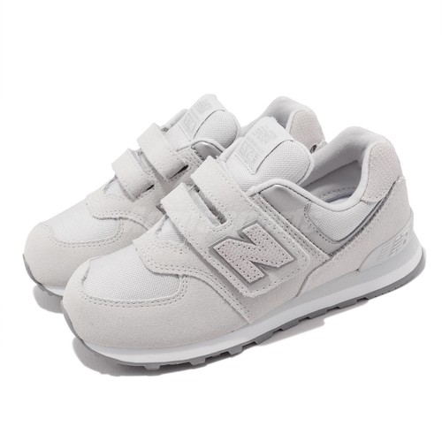 New Balance 574 Wide NB Серый Серебристо-белый Детская дошкольная повседневная обувь PV574ES1-W