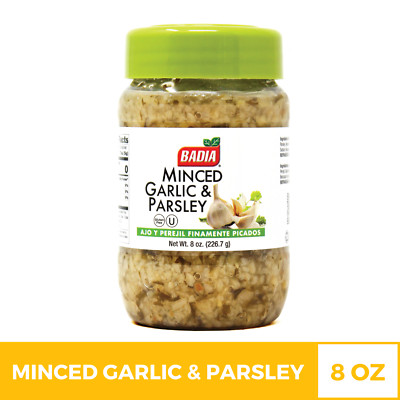 Badia Minced Garlic & Parsley Ajo Y Perejil Finamente Picados Poultry/Meat- 8 oz