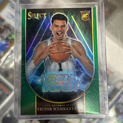 2023-24 Panini Select Victor Wembanyama Neon Icon Rookie Rc