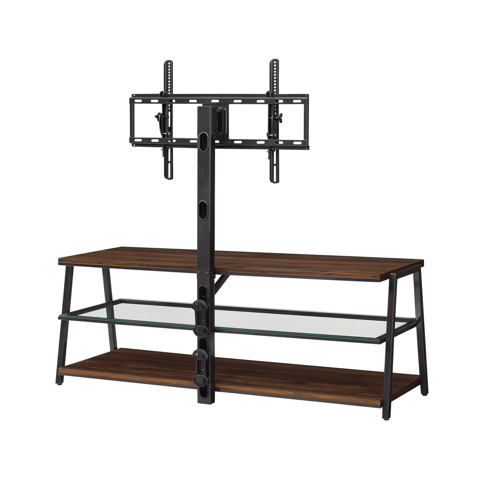 Mainstays Arris 3-in-1 TV Stand with Mount for TVs Up To 70" Canyon Walnut