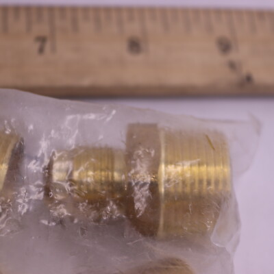 (10-Pk) Proplus Flare Connector Brass 1/2'' x 3/4'' MIP 48-8-12