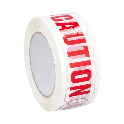 2''x110 Yards, Caution Printed in Red Letters on White 2 Mil, 12 Rls Caution Tape