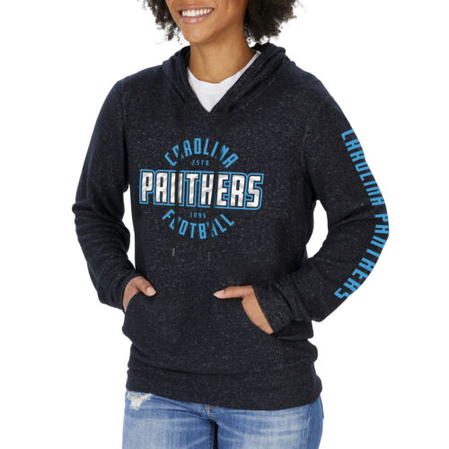 Женская мягкая пуловер с капюшоном Zubaz NFL Carolina Panthers Marled