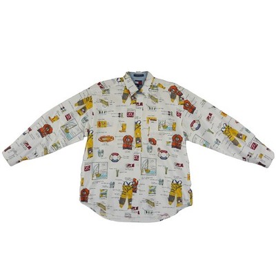 Vintage Tommy Hilfiger Button Down Shirt Men's Size Large White Boating 90s