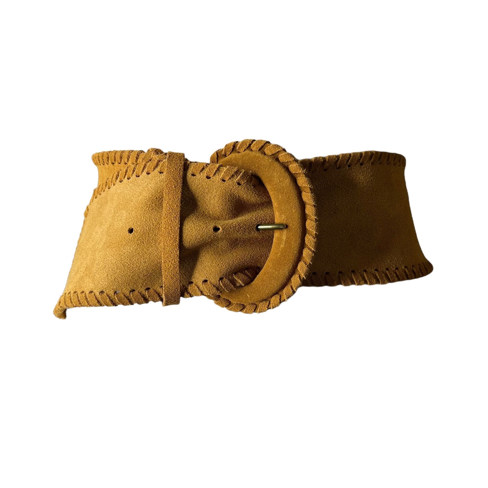[OPEN YY] / ☆ 25SS WIDE SUEDE LEATHER BELT / BROWN darkbrownsuede35mmbeltbrassfro