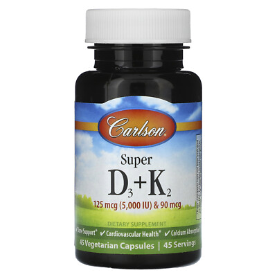 Super D3 + K2, 45 Vegetarian Capsules
