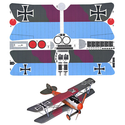 1:33 Britain Albatross D.V Fighter Paper DIY Model Unassembled Kit For KIds