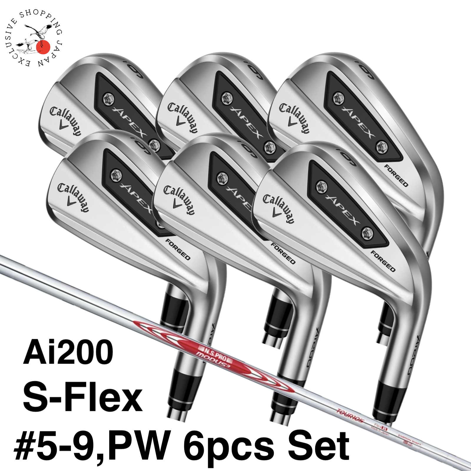 Callaway Apex Ai200 5-9 P 6本　モーダス105 R Callaway APEX Ai200 Iron Set #5-9, PW 6pcs N.S.PRO MODUS