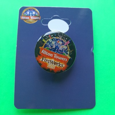 Alton Towers Fireworks Light Up Pin Badge From 2021 Brand New Merlin Thorpe Park