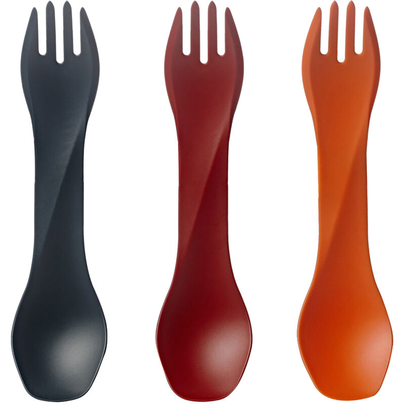 Humangear Uno Fork and Spoon Combination Travel Utensil 3-Pack