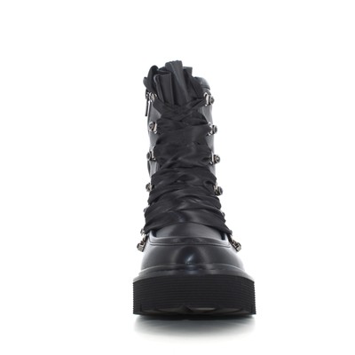 Pre-owned Cult A23us Women's Combat Boots With Platform Clw390800 Slash 3908 Mid W Leather In Black
