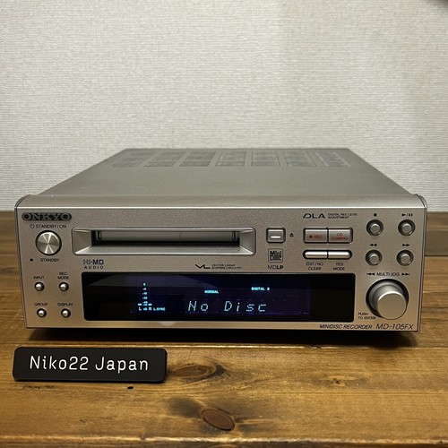 ONKYO MD-105FX Hi-MD Mini Disc Recorder Silver From Japan