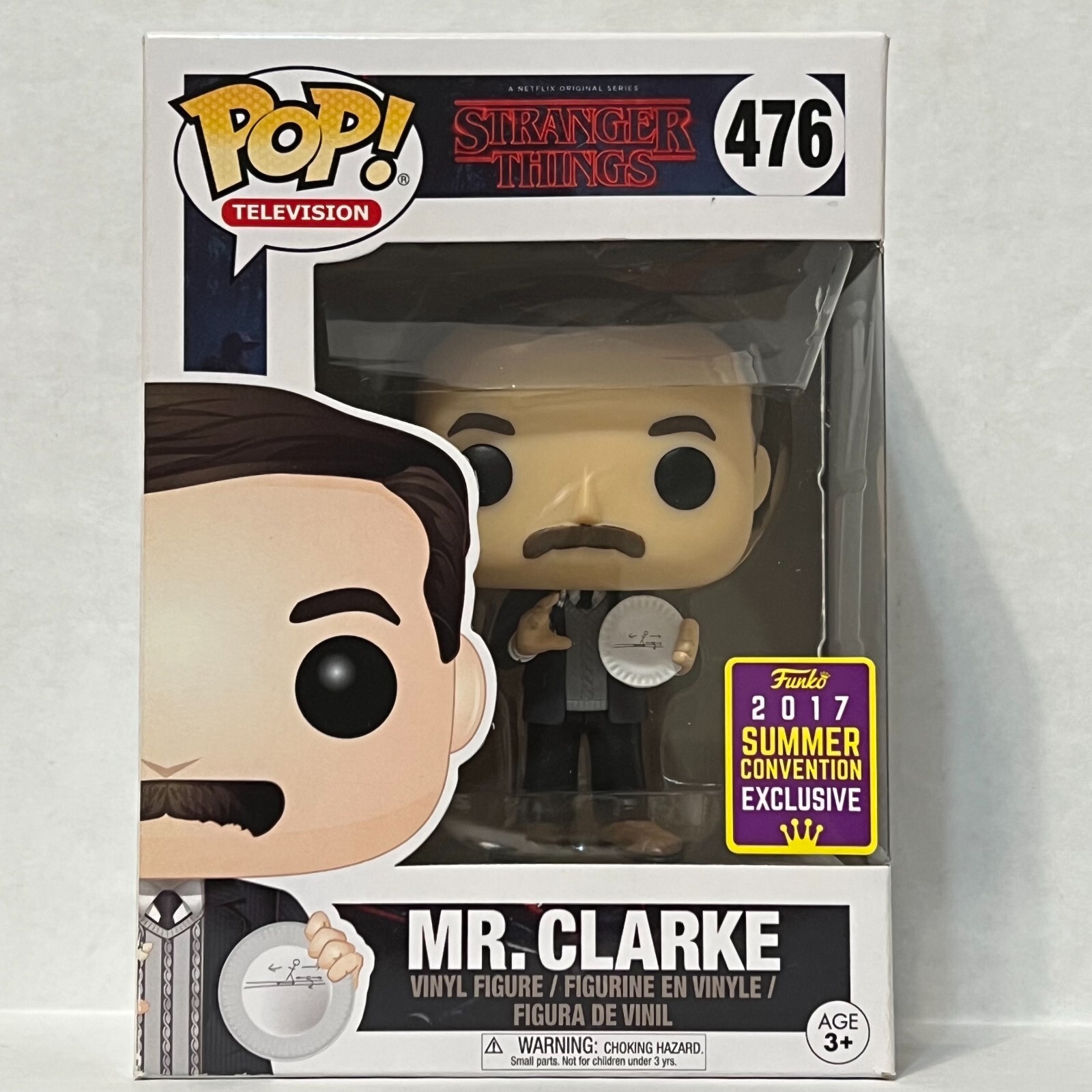 Funko Pop! #476 Stranger Things Mr. Clarke 2017 Summer Convention
