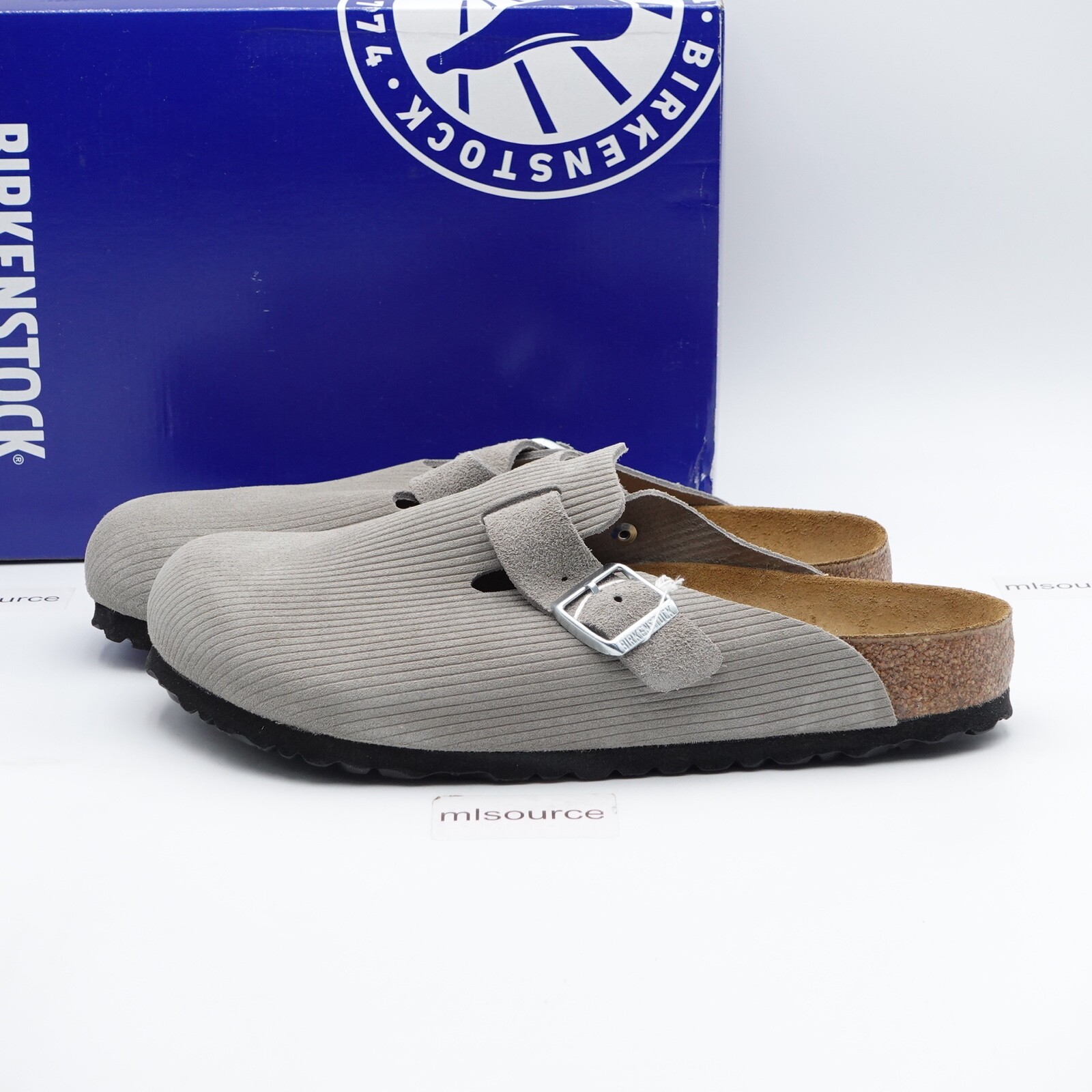 birkenstock boston サイズ43 Birkenstock Boston Suede Shearling Clog - Antique White