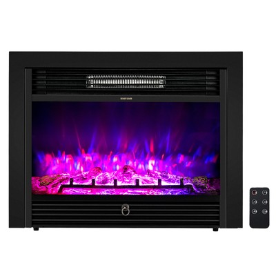 Embedded Insert Heater Glass Log Flame Remote
