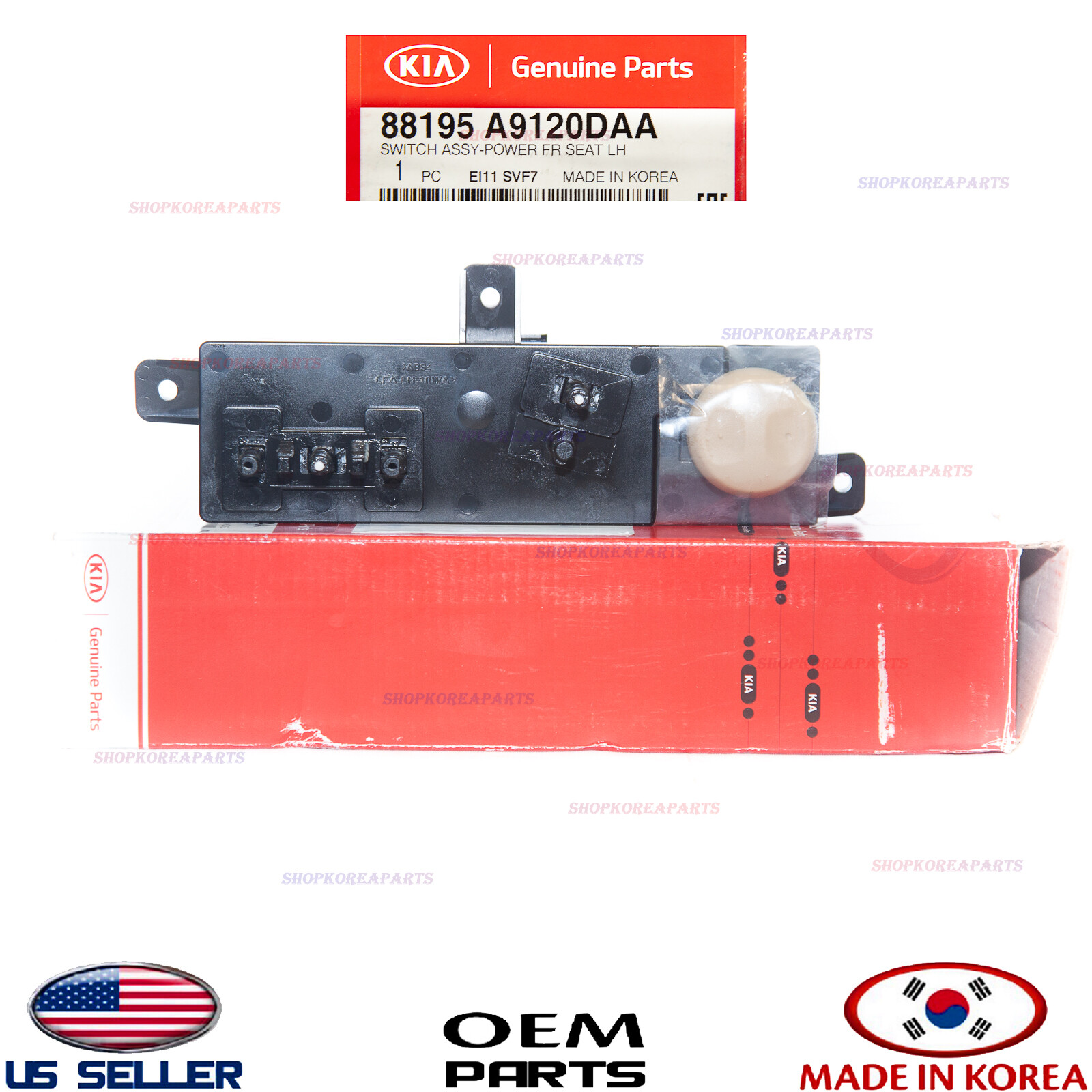 ＥＴ Genuine Front Seat Power Switch LEFT Driver Side OEM SEDONA 15-21