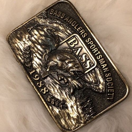 Vintage Bass Anglers Sportsman Society Belt Buckle 1988 Fishing
