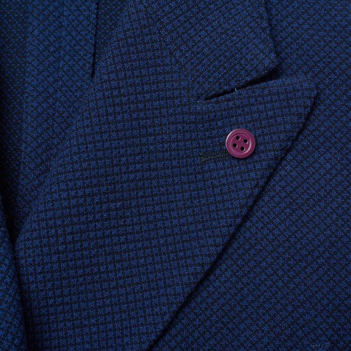 Pre-owned Sartoria Partenopea "guabello" Blue Wool Db Jacket Current Model