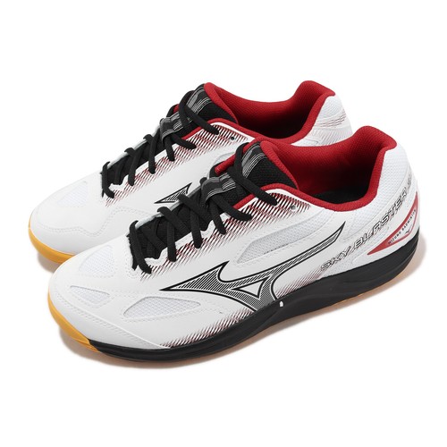 

Мужские кроссовки для бадминтона унисекс Mizuno Sky Blaster 3 Wide White Black Red 71GA2345-01, Белый, Sky Blaster 3 Wide