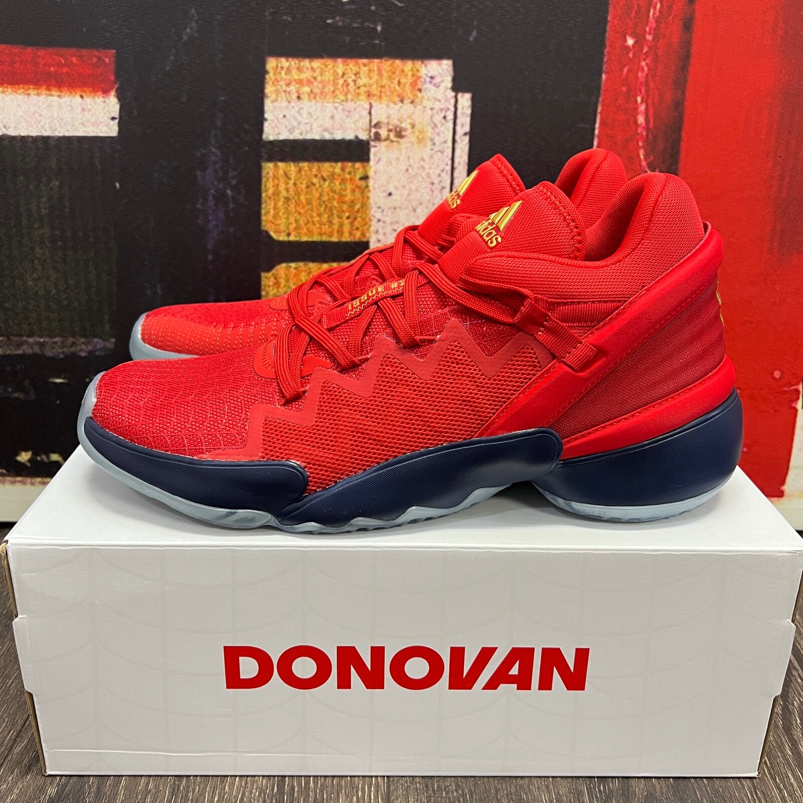 Size 12 - 2021 Adidas DON Issue 2 x Marvel Spiderman's Journey Red / Navy  FX6519: купить с доставкой из США, цена 13 104 руб - (275397676358)