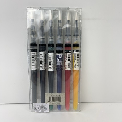 Sennelier Ink Brush Pen Set Of 6 Iridescent 5ml Each New