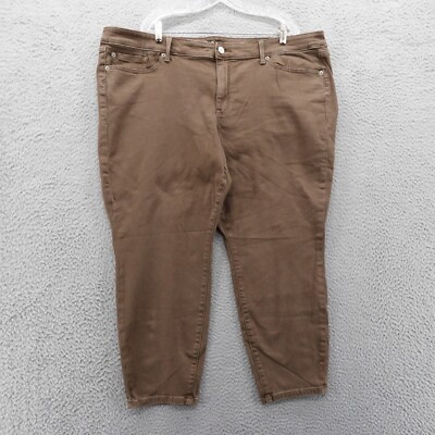 NWT Torrid Perfect Skinny Ankle Vintage Stretch Jean 24 Tall Brown Women Hi Rise