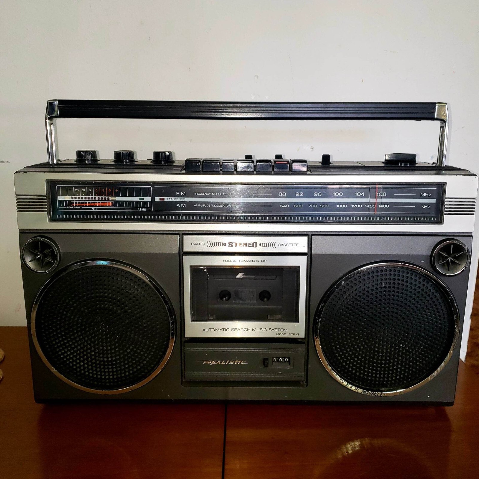 Realistic SCR-3 vintage Cassette 80's Boombox pre-owned by Radio Shack