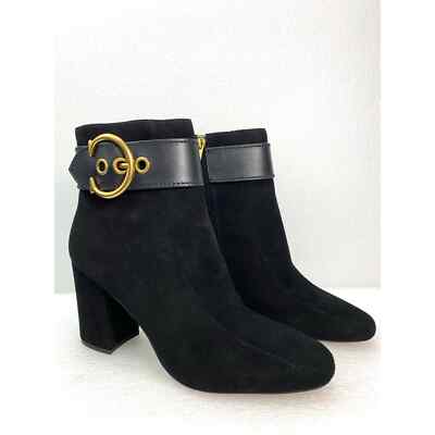  COACH Dara C-buckle Suede Ankle Boots - Women's 10