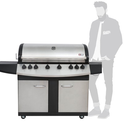 Gasgrill Edelstahl Infrarot Backburner Grillstation 6