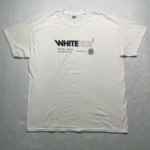 2018 Heat Playoffs White Hot Heat Miami Miccosukee T-Shirt Sz ￼XL