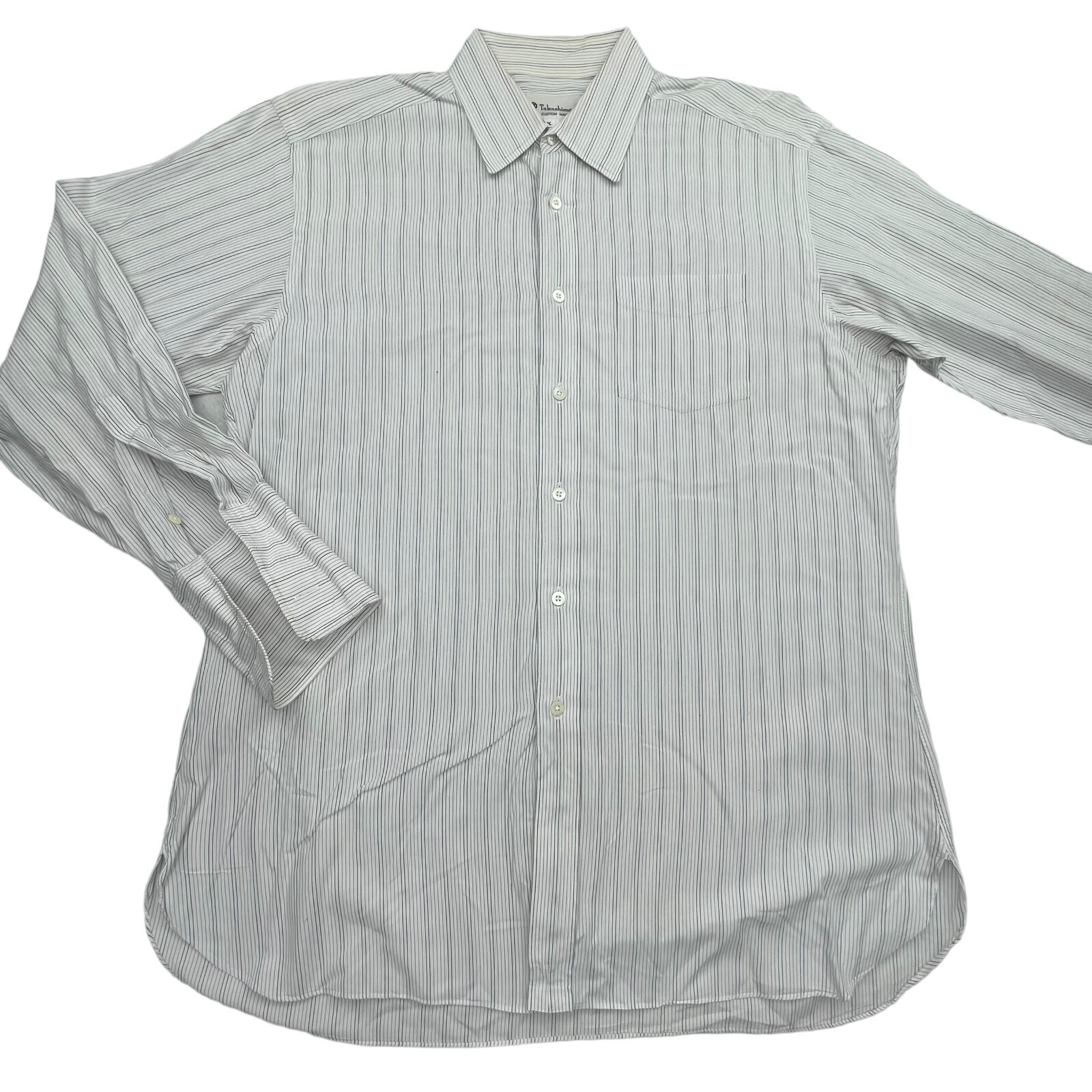 美品 MAVIMOON Striped Shirt ホワイト 新品タグ付き】MAVIMOON Striped Shirt ホワイト
