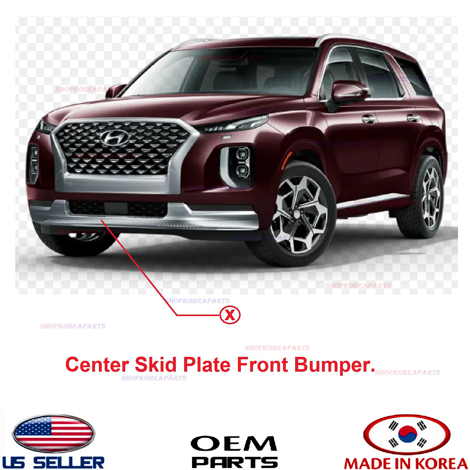 Genuine Center Skid Plate Front Bumper ⭐OEM⭐ HYUNDAI PALISADE 20202022