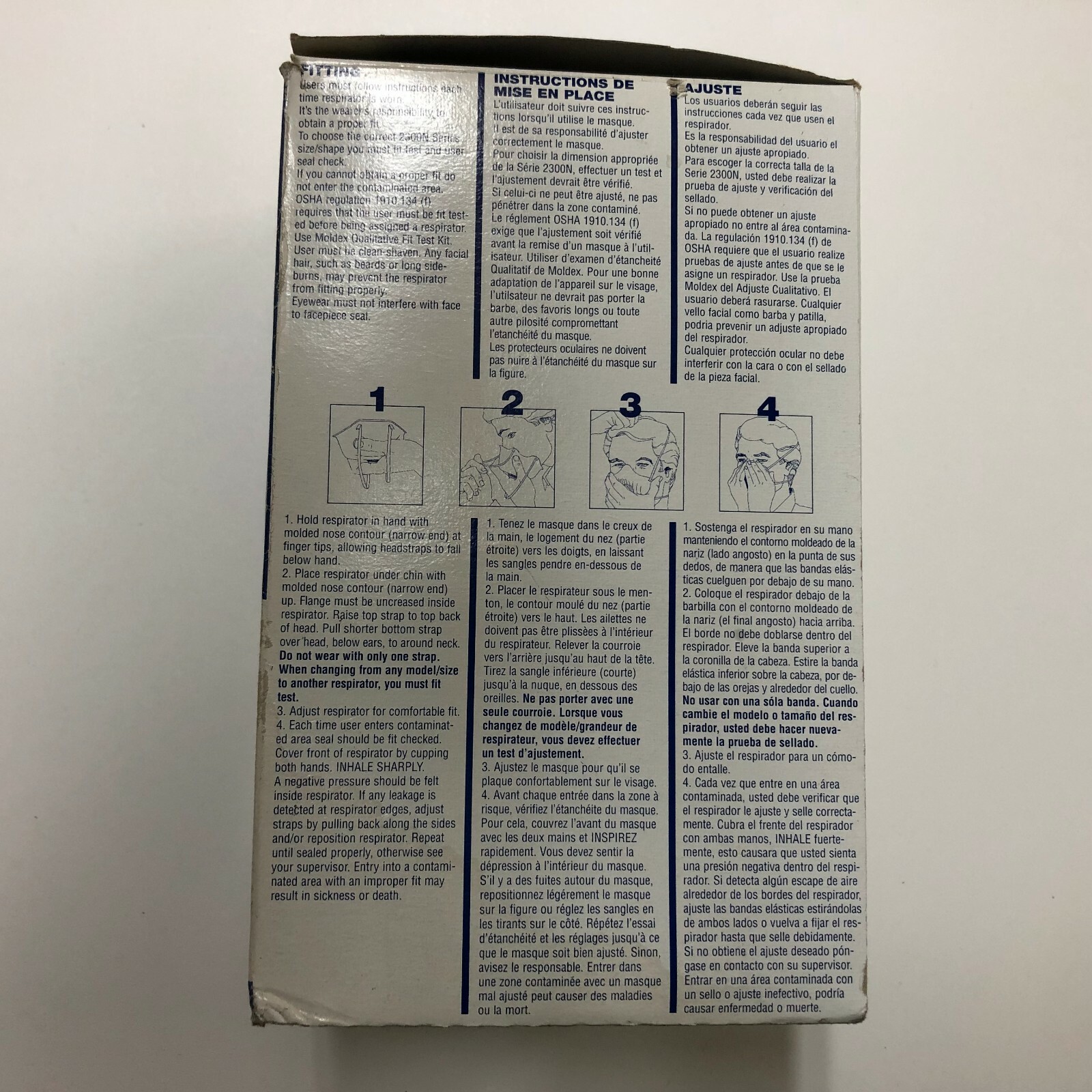 Moldex 2300N95 Series Particulate Respirator Half-Face Mask Med/Large 10/Box