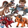 NIPLOOOW Big Dinosaur Toys for Kids 3-5, 7 Piece Realistic Soft Dinosaur Figures, Jumbo Dinosaur Toys for Kids 5-7, Dinosaur Party Favors, Birthday Gifts for Boys and Girls