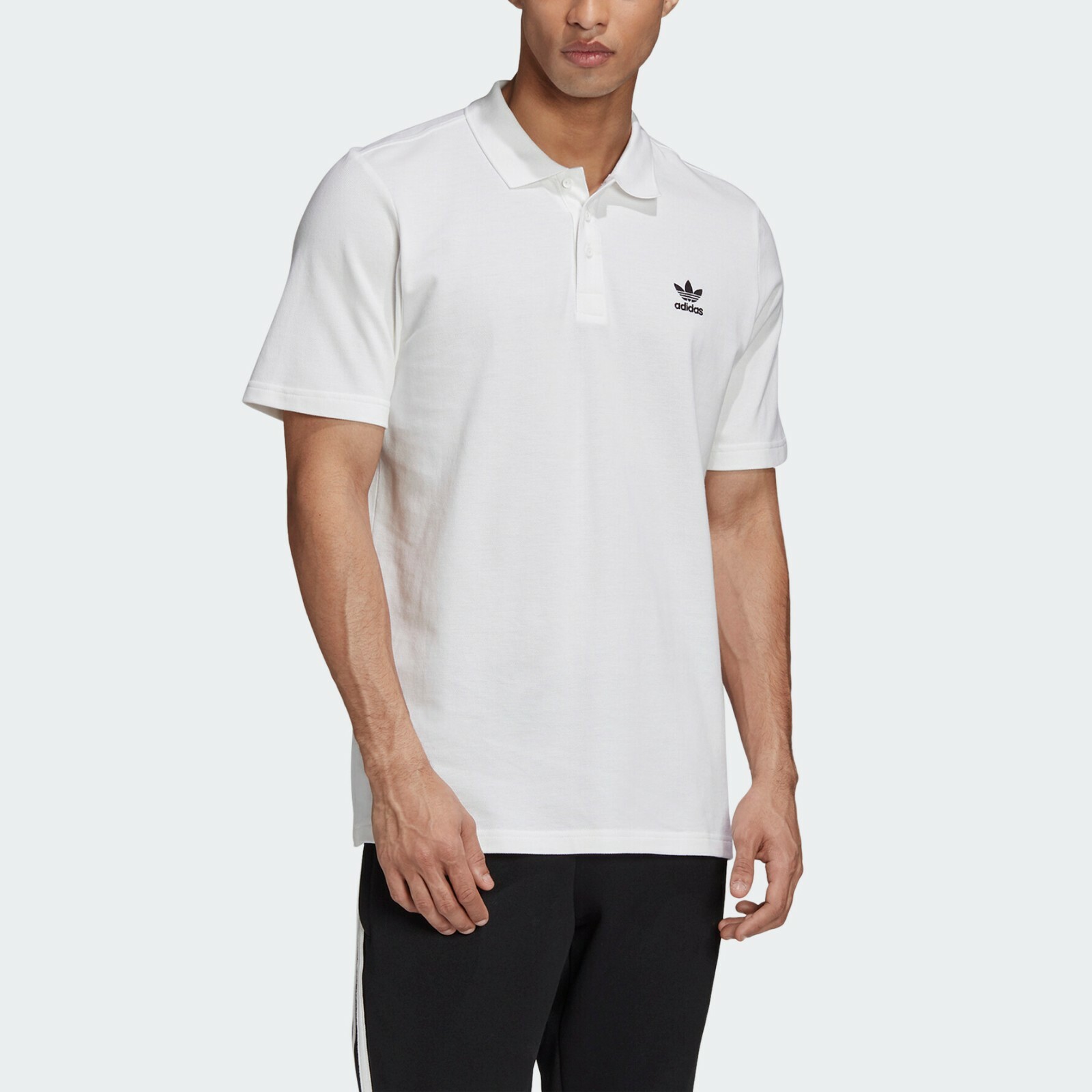 Adidas Trefoil Essentials Polo Shirts Men's Short Training Top White GD2554  | eBay