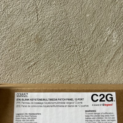 C2G - 12 Port Blank Keystone Panel
