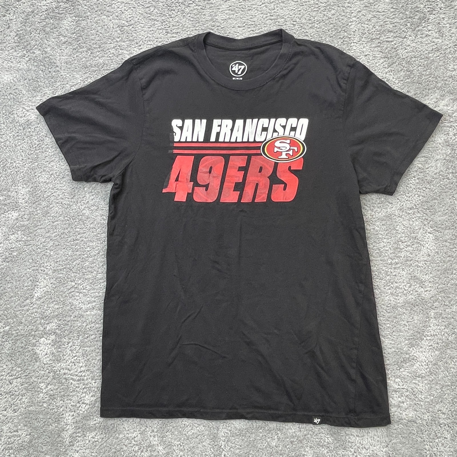 San Francisco 49ers Mens Shirt Medium Black Football NFL 47 Cotton Niners SF CA