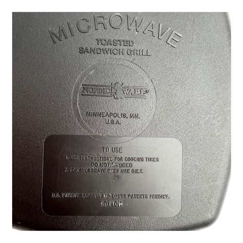 Vintage Nordic Ware Toasted Sandwich Grill Microwave Hamburger