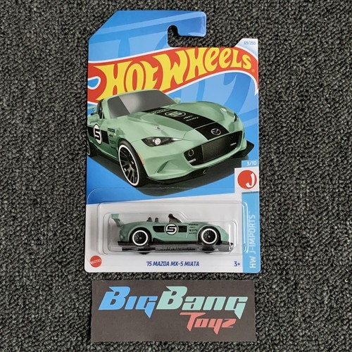 Hot Wheels 15 Mazda MX-5 Miata Green #69 Mainline 2024 Case