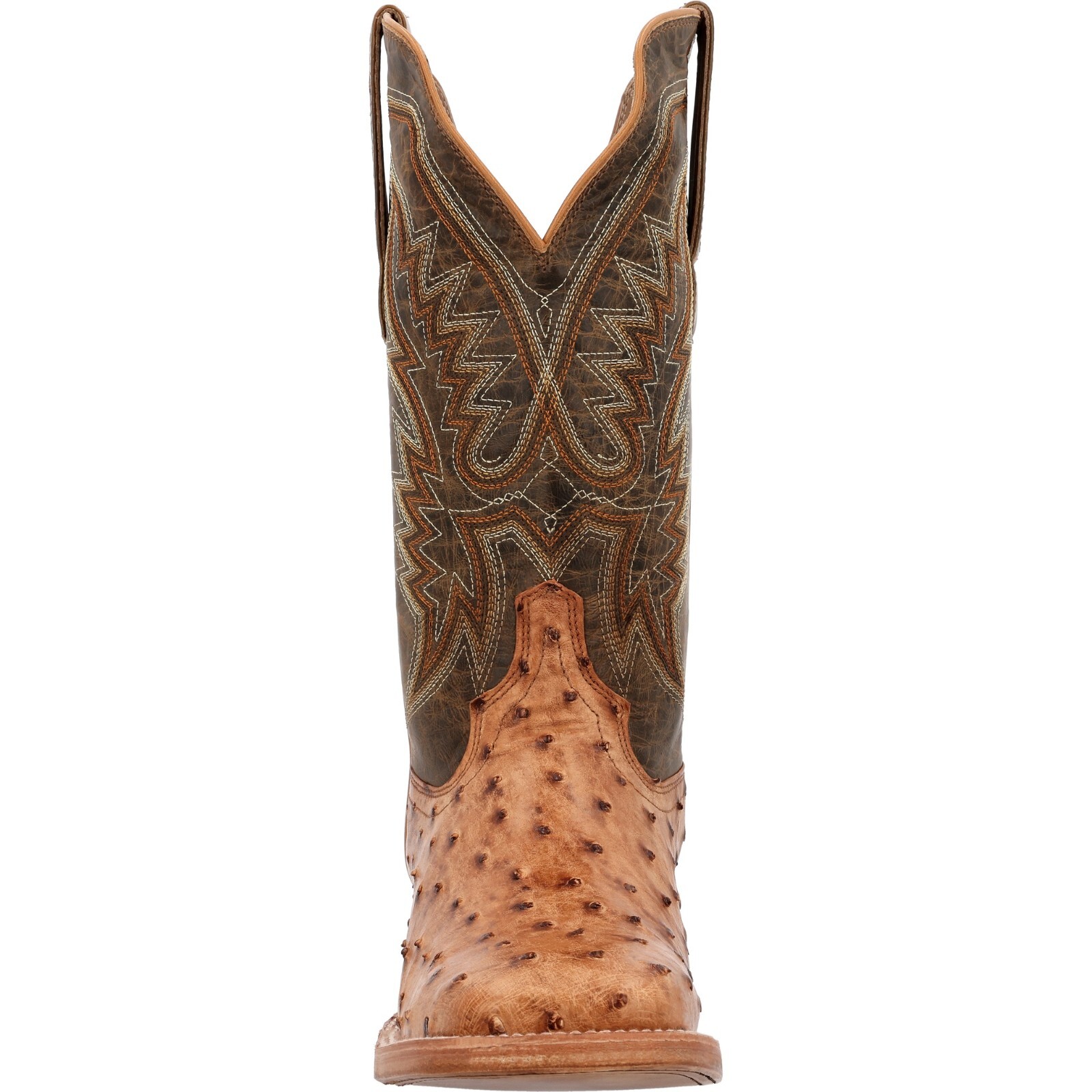 Pre-owned Durango Boots Durango® Prca Collection Full-quill Ostrich Western Boots Ddb0472 - All Sizes In Antiqued Saddle