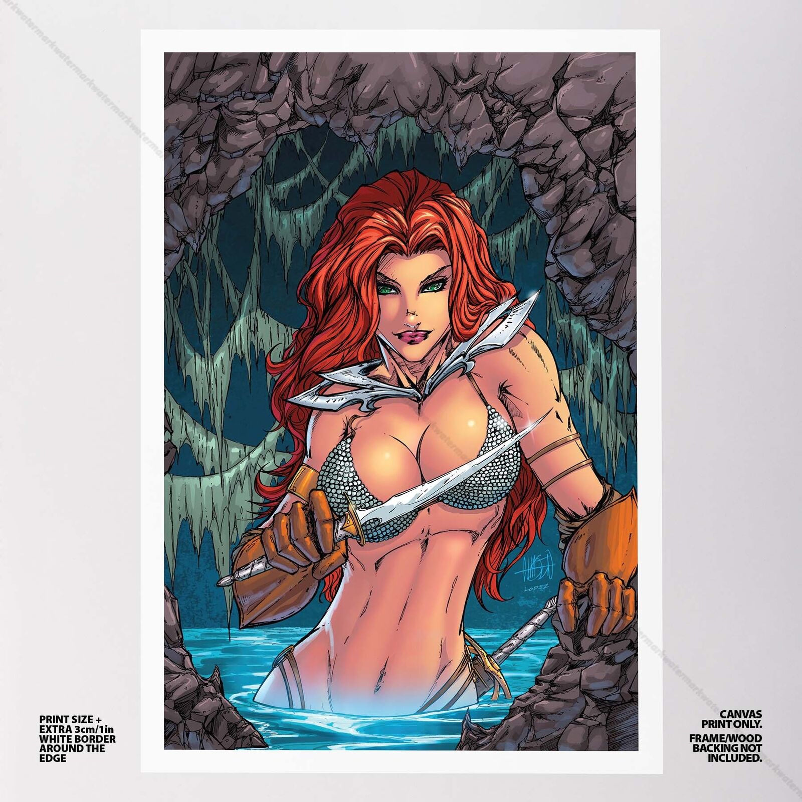 Red Sonja Poster Canvas Comic Book Art Print #1026