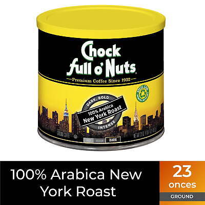  3 pack  Chock Full o Nuts  100% Arabica New York Roast Ground Coffee Dark Roast