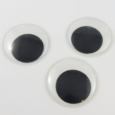 10pcs (5pair) 50mm Flat Back Glue on Wiggly Google Eyes Plastic Kids Craft 