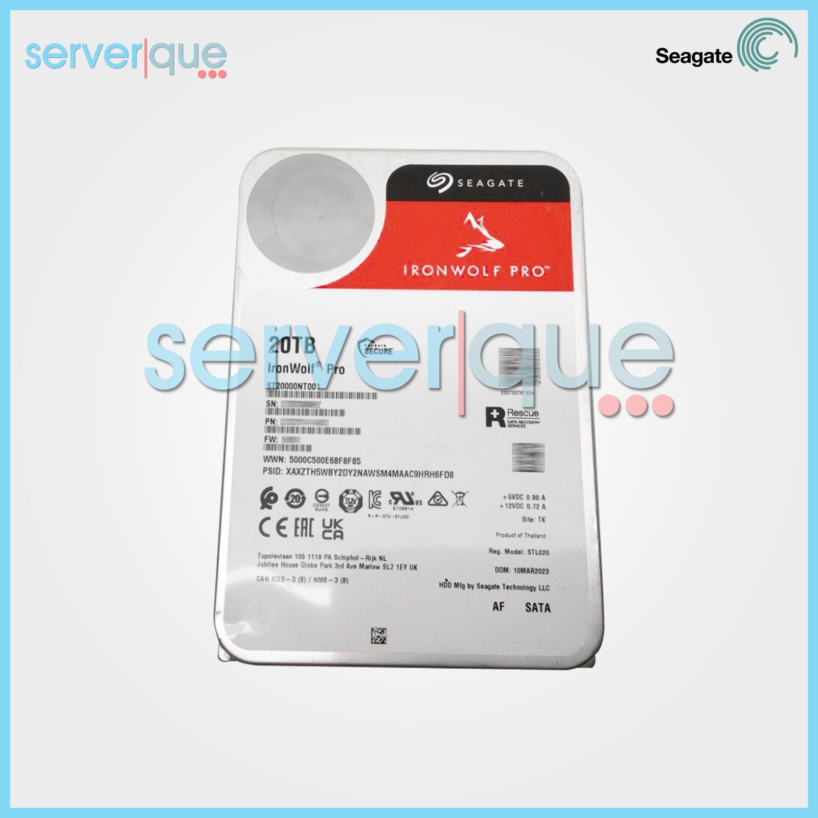 新品 未開封SEAGATE HDD 20TB ST20000NT001 ST20000NT001 Seagate IronWolf 20TB 7200RPM SATA 6Gbp/s 256MB
