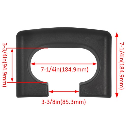 For Ford F150 2004-2014 Black Center Console Cup Holder Armrest Cover Pad Trim